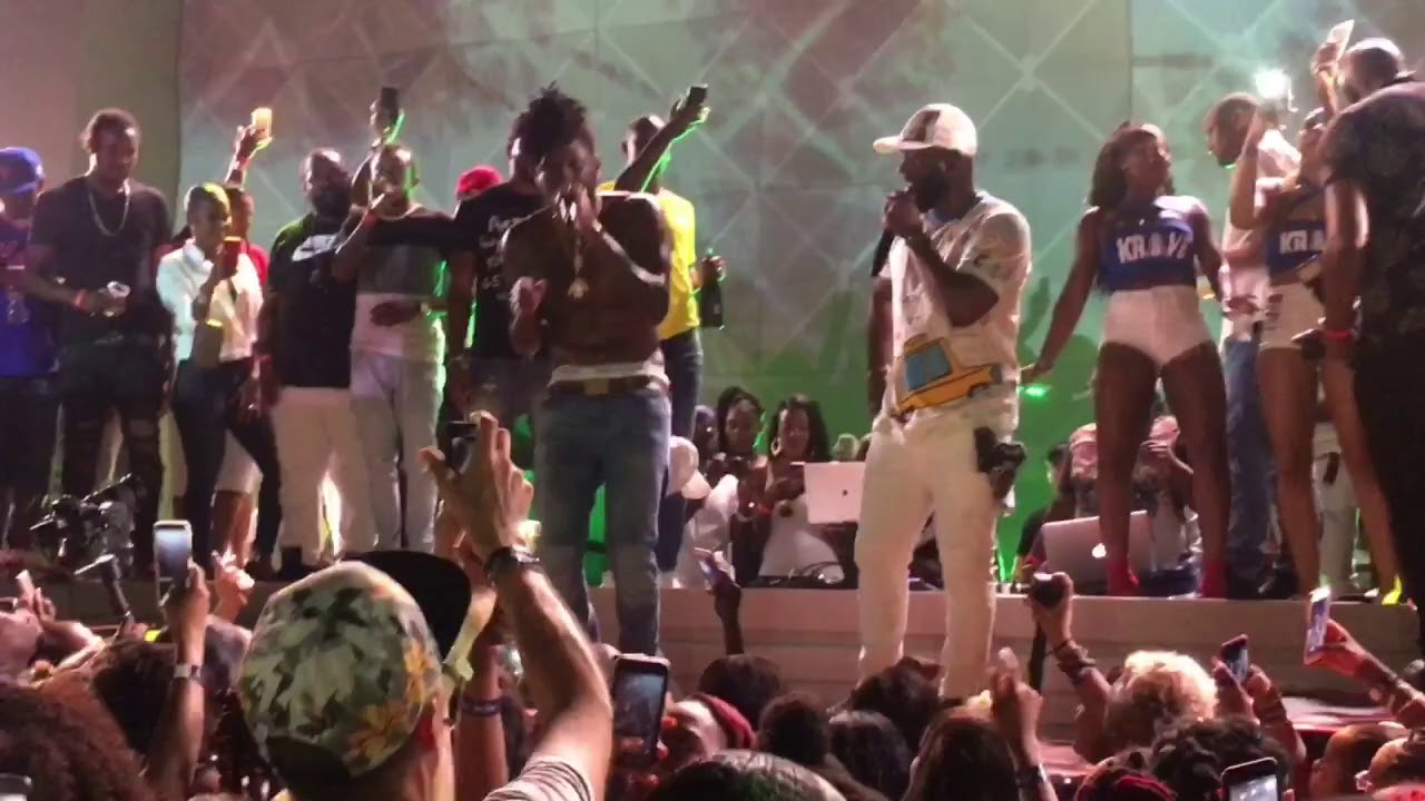 Bunji Garlin and Aidona perform together in Brooklyn