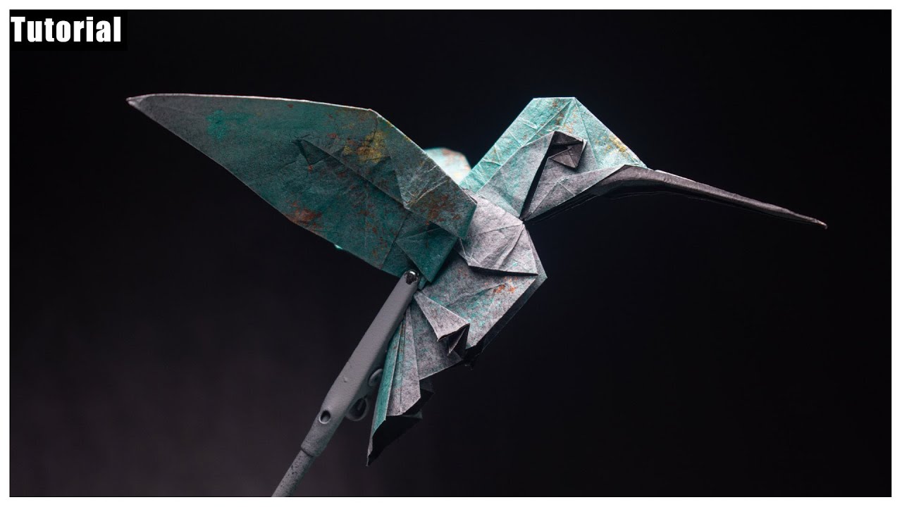 Origami Tutorial EP.11 |  Origami Hummingbird  (Level 3)