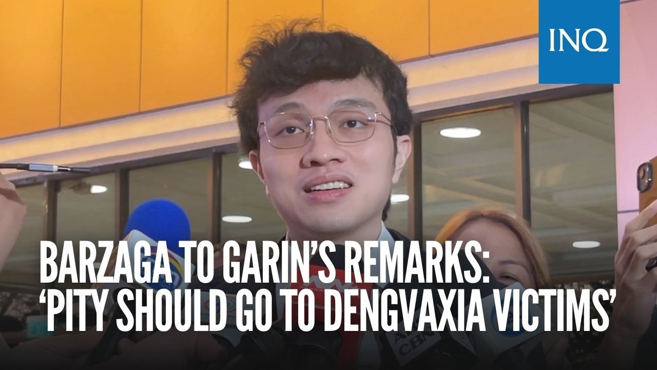 Kiko Barzaga responds to Garin’s remarks: ‘Pity should go to Dengvaxia victims’