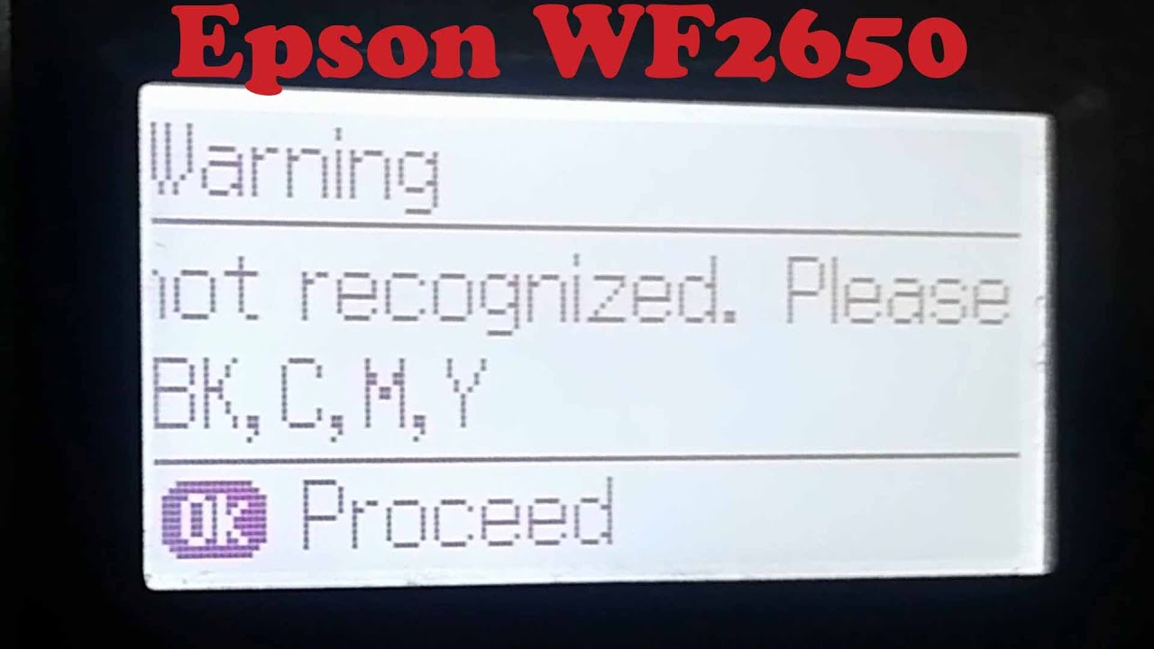 😉No reconoce cartuchos Epson WF2650