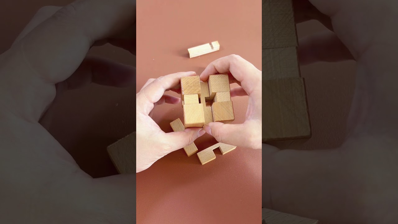 Собери куб из деревянных блоков. #Головоломки #IQ #тестнаIQ