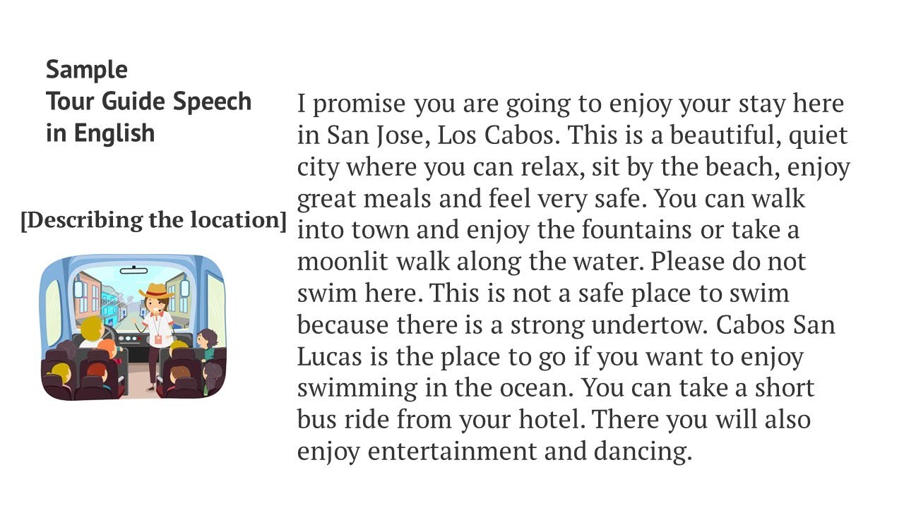 Describing Location | English for Tour Guides | Sample Tour Guide Speech #tourguides #englishforwork