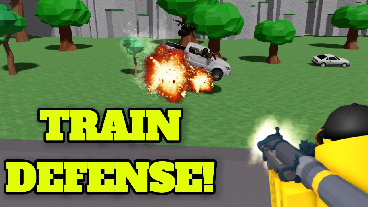 DEFENDING A TRAIN FROM BANDITS! - Roblox - Defend the train (BETA)