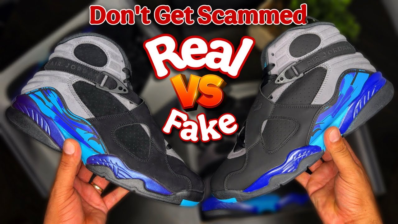 Be Careful! Jordan 8 Aqua Real VS Fake 