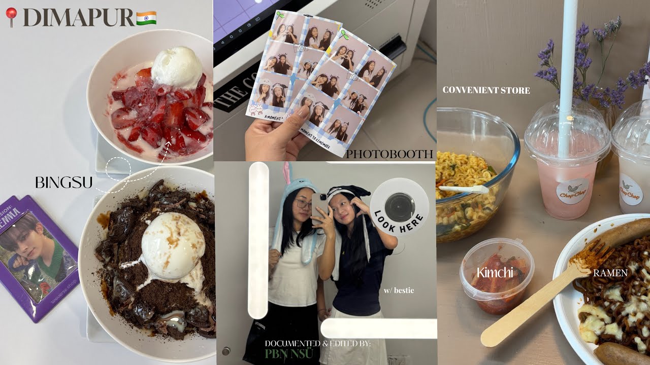 Korean convenience store and Photobooth in Dimapur📍| bingsu, photo, ramen ⊹₊⟡⋆🍜🍧
