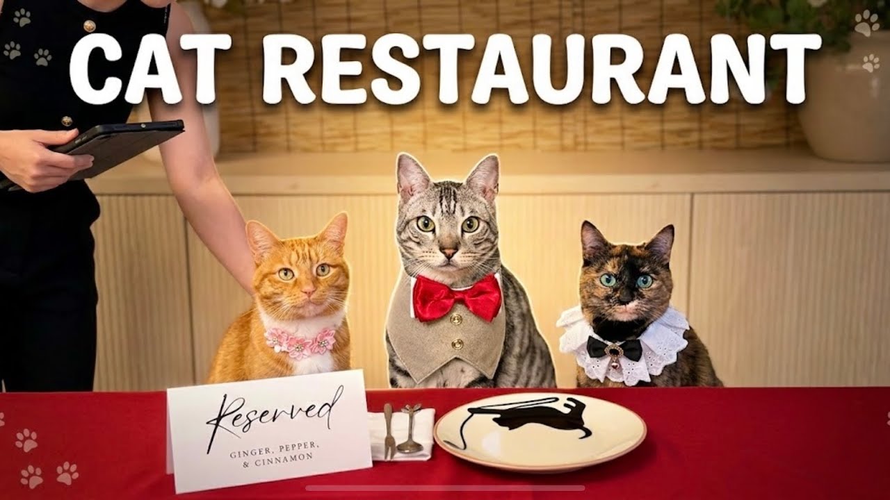 Мои кошки посетили шикарный кошачий ресторан!