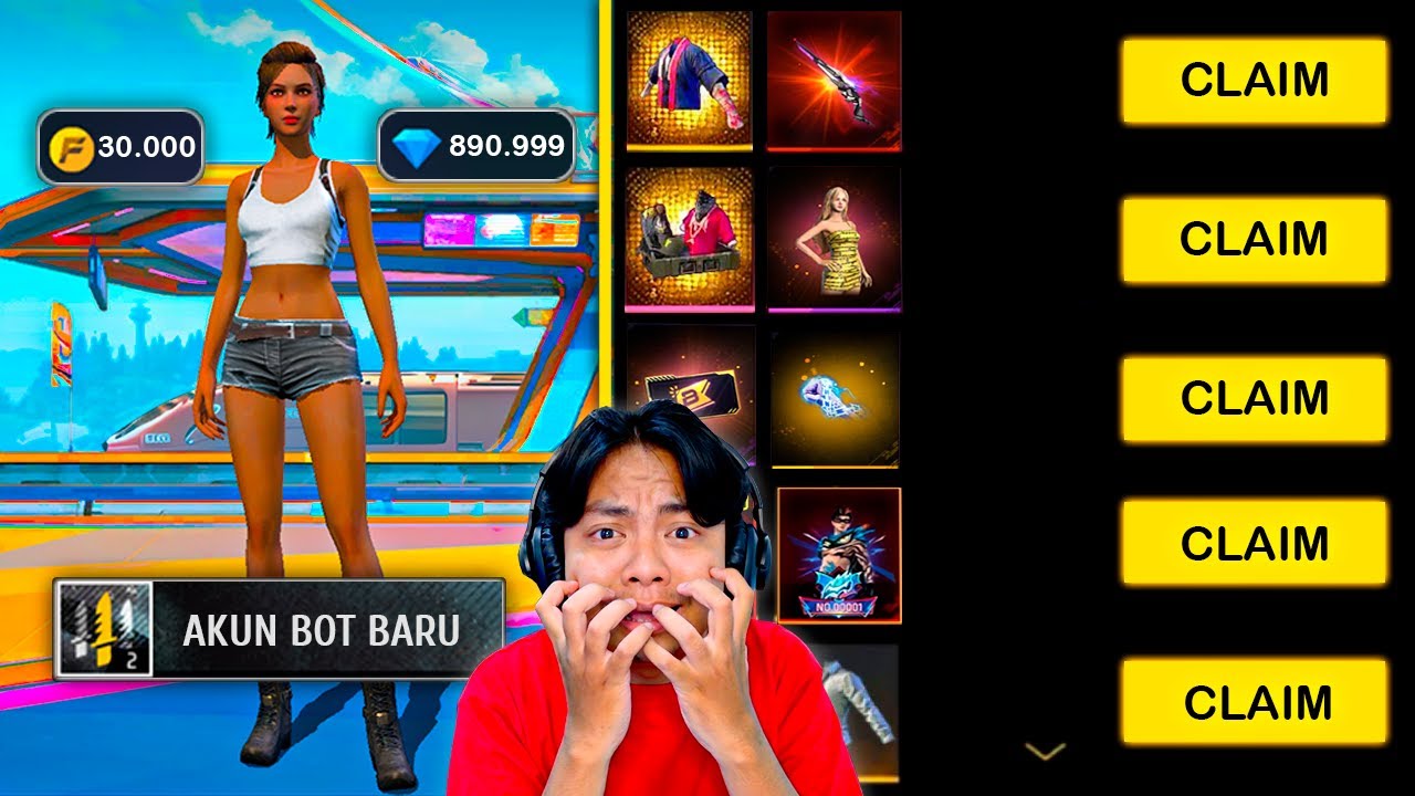 RELA GA JAJAN DEMI UBAH AKUN FF BOT YANG BARU BUAT JADI SULTAN DALAM SEHARI! 😭