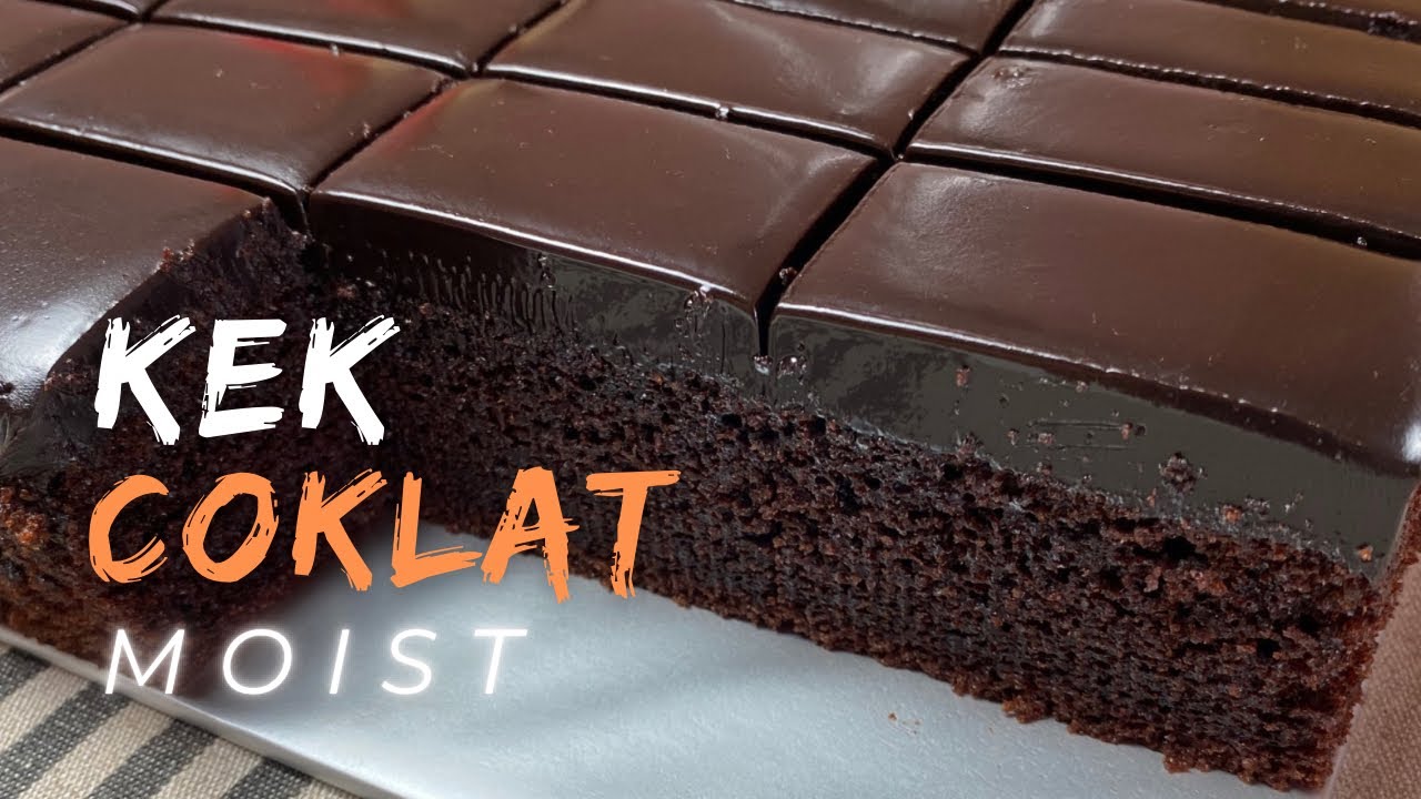 Kek Coklat Moist Ganache Versi Bakar | Resepi Mudah Confirm Menjadi