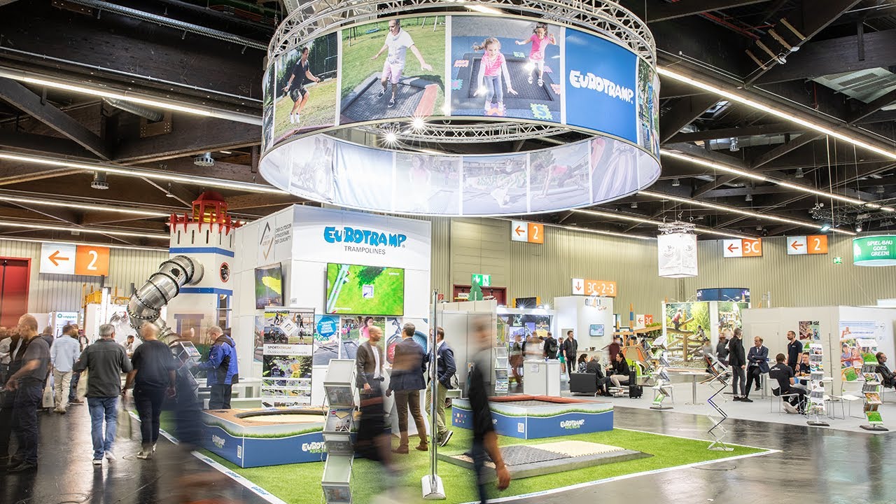 Eurotramp Trampoline at the GaLaBau trade fair 2022 in Nuremberg, Germany