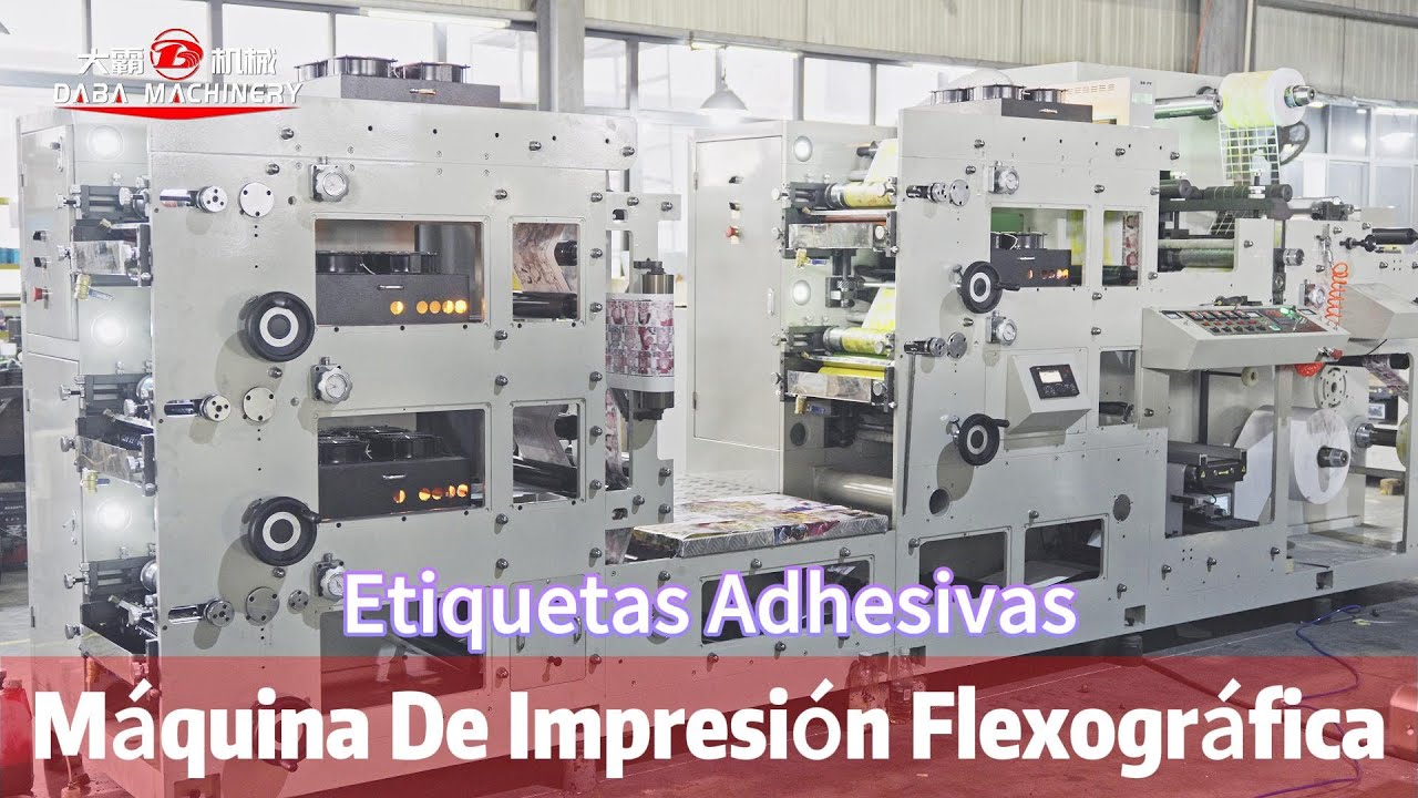 Máquina de impresión flexográfica de etiquetas adhesivas tipo 3+2 de 2 torres