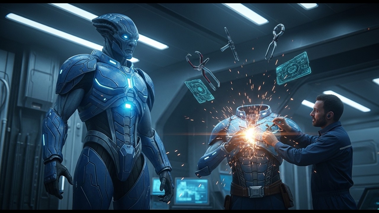 The Alien Warrior No One Could Repair… Until a Human Engineer Touched It