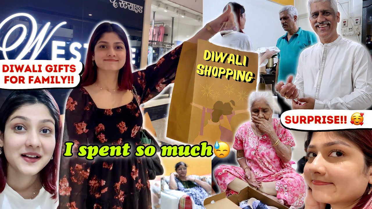 *CUTE* Marathi Family Reaction To Diwali Gifts💥 Diwali Shopping For Family💜 | Manasi Mau