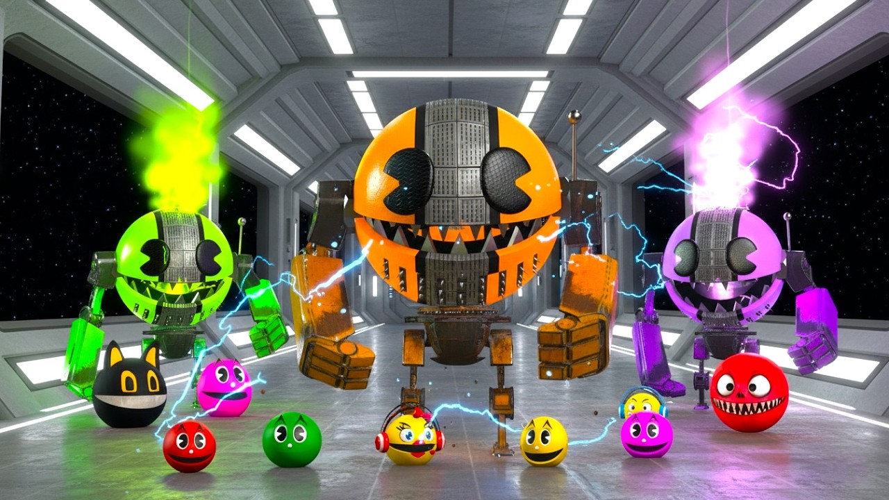 ПАКМАН И МИСС ПАКМАН И РОБОТ ПАКМАН ПРОТИВ РОБОТА-МОНСТРА ПАК ПРОТИВ МУЛЬТЯШНОГО КОТА ПАК