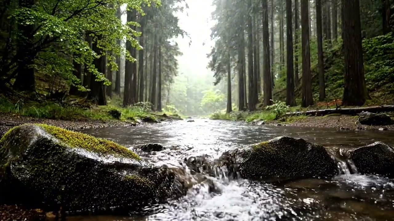 Peaceful Forest Stream Ambience 🌲 Calming River Sounds for Sleep, Study & Stress Relief (No Music)