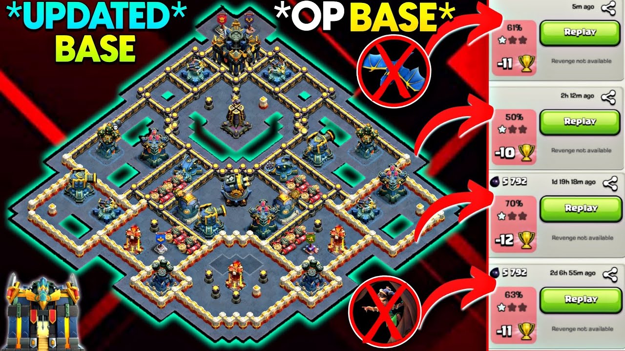 OP NEW TH17 BASE WITH LINK| TOWN HALL17 PUSH, WAR & CWL BASE WITH LINK| TH17 BASE LINK- 2025
