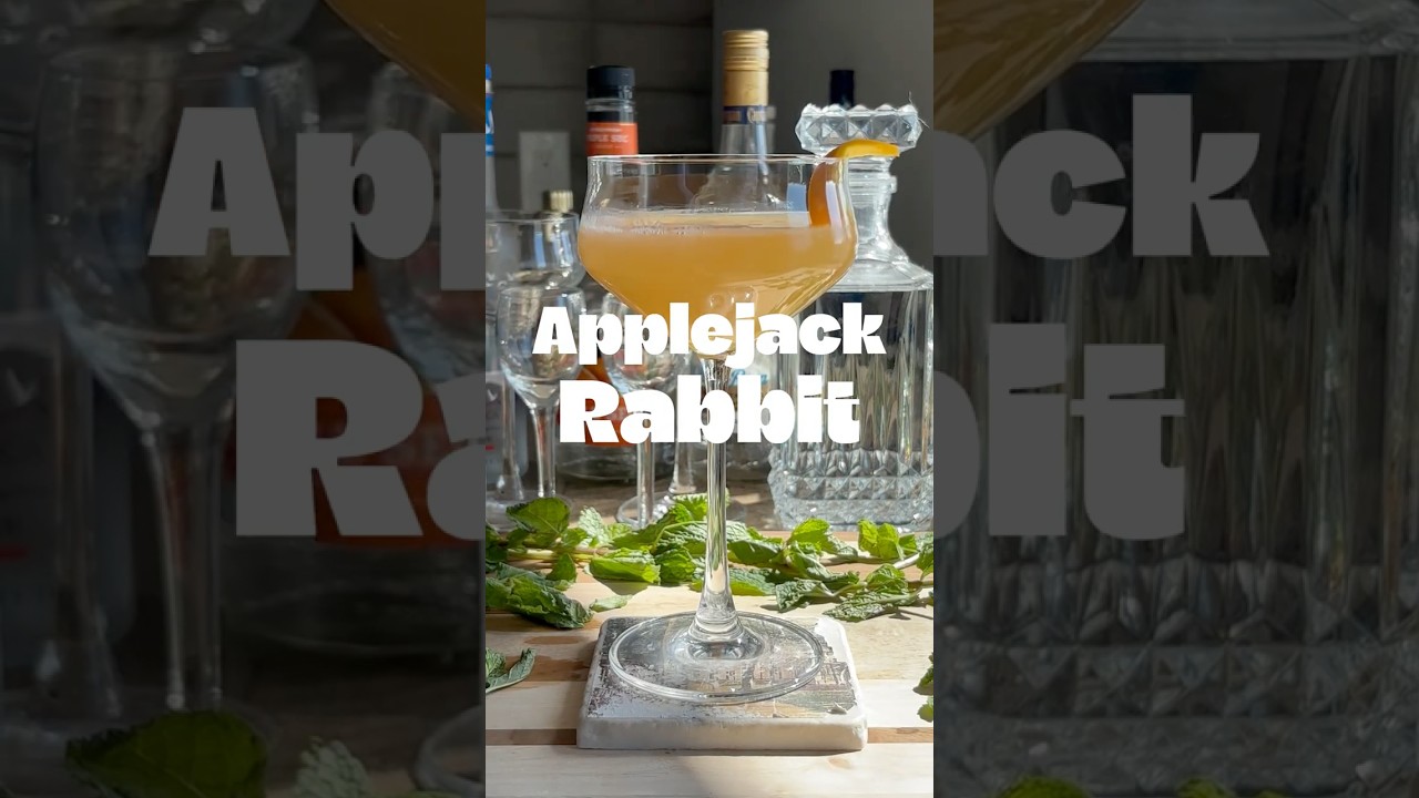 Applejack Rabbit &ndash; Bright, Juicy, and Perfectly Autumn  #homebartender #cocktail #tipsyapp