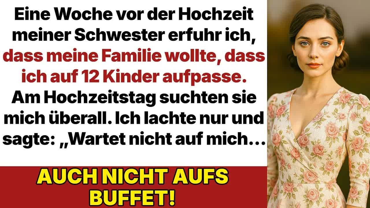 Meine Eltern wollten, dass ich bei der Hochzeit meiner Schwester auf 12 Kinder aufpasse  Und i