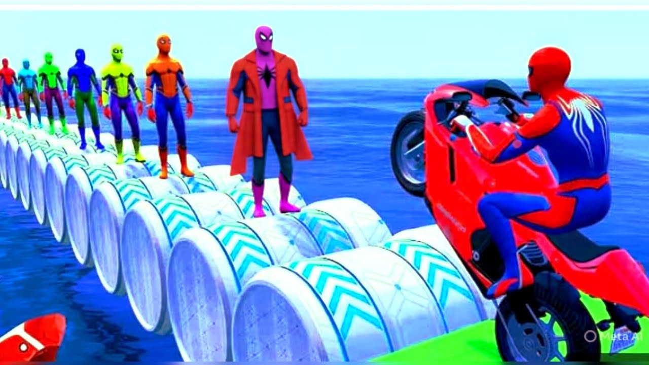 الرجل العنكبوت انقاذ باتمان Spider-Man Rescue batman vs iron man vs venom funny Game GTA 5 superhero