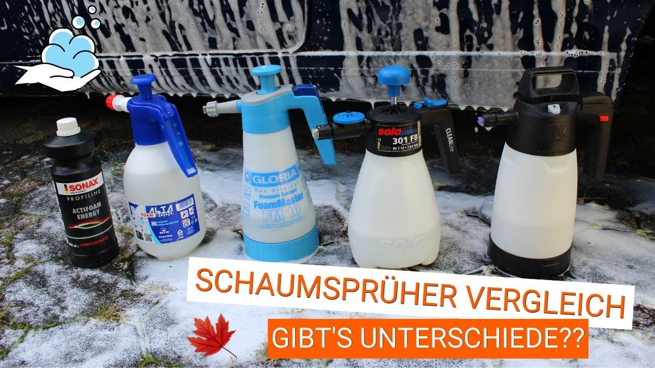 Die BESTEN Schaumsprüher im Test! Gloria, Alta Foam, SOLO und IK Foam im Vergleich!