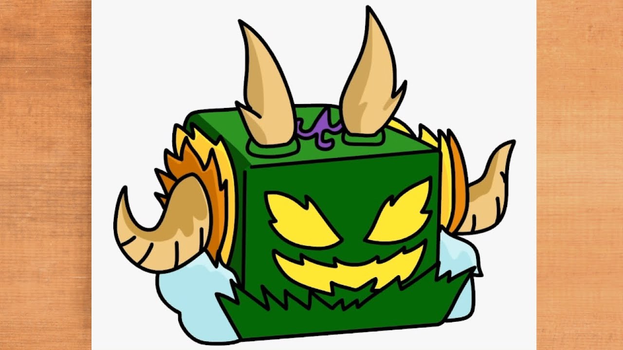 How to draw Dragon Fruit Blox Roblox
