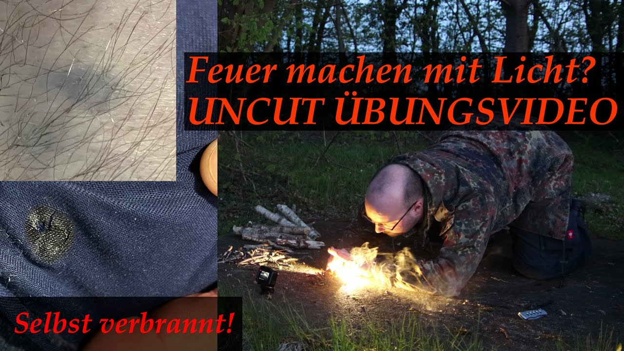 Feuer machen mit der 4000 Lumen Taschenlampe? UNCUT Übungsvideo zu meiner Bewerbung! #7vswildcard