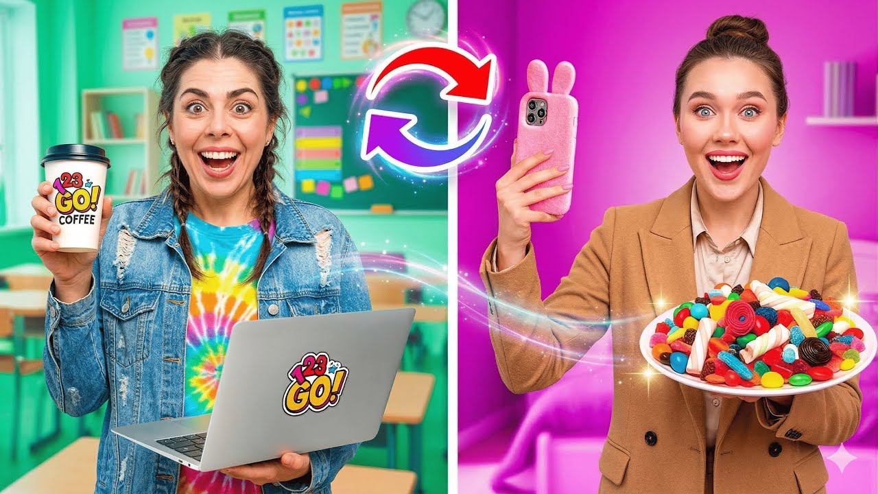Мама и дочь меняются жизнями 😲 Супервызов от 123 GO!