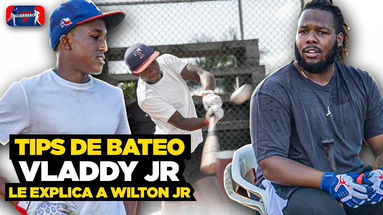 TIPS DE BATEO: Vladimir Guerrero Jr. Le Explica Cómo Debe De A fincar El Pie A Su Primo Wilton Jr.