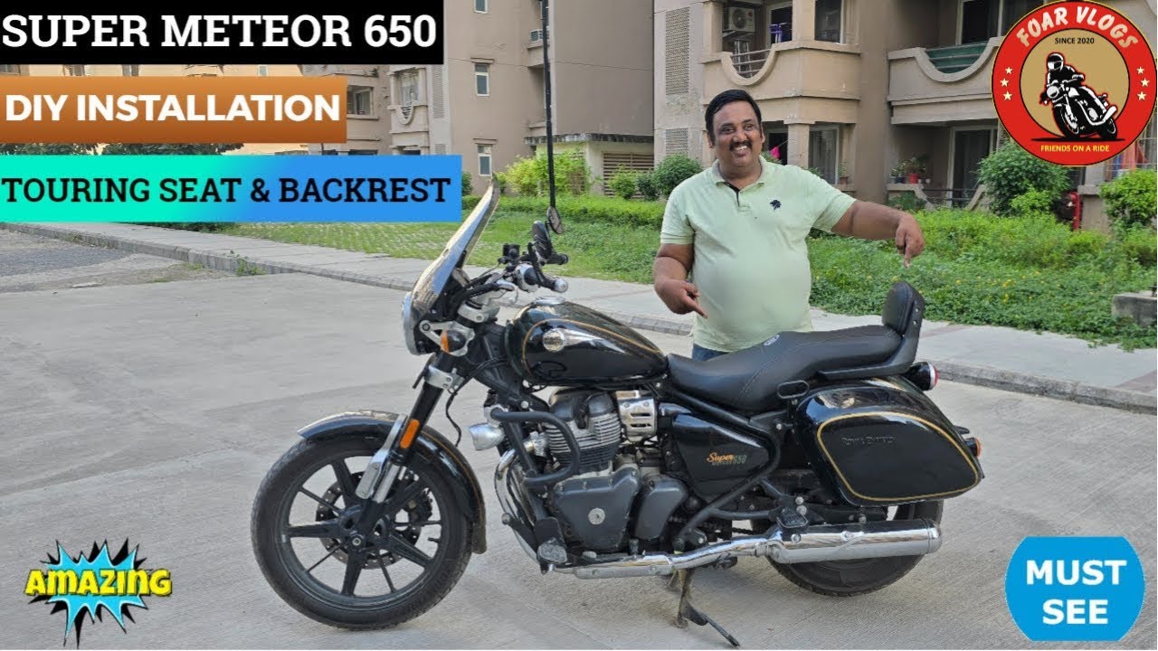 Unlocking Comfort: Installing the Super Meteor 650 Backrest & Touring Seat | अब आएगा मजा Vlog No 625