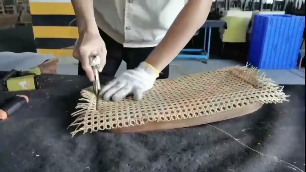 Rattan with metal base chair production Episode 1
