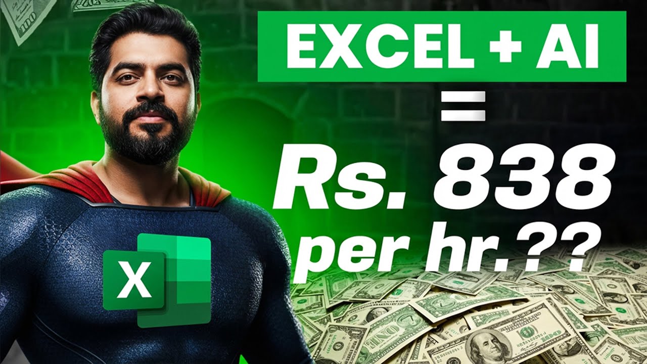 Excel + AI = Rs. 838 per hour ❓
