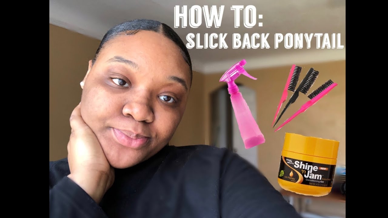 HOW TO SLICK BACK PONYTAIL ON NATURAL HAIR | Makayla Dowridge
