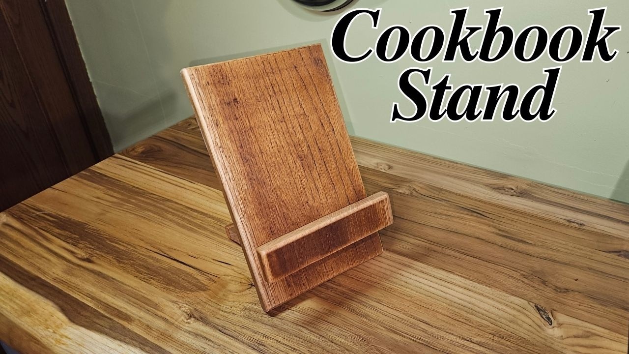 Simple Rustic Cookbook / Cell Phone Stand --Beginners Christmas Gift Project!