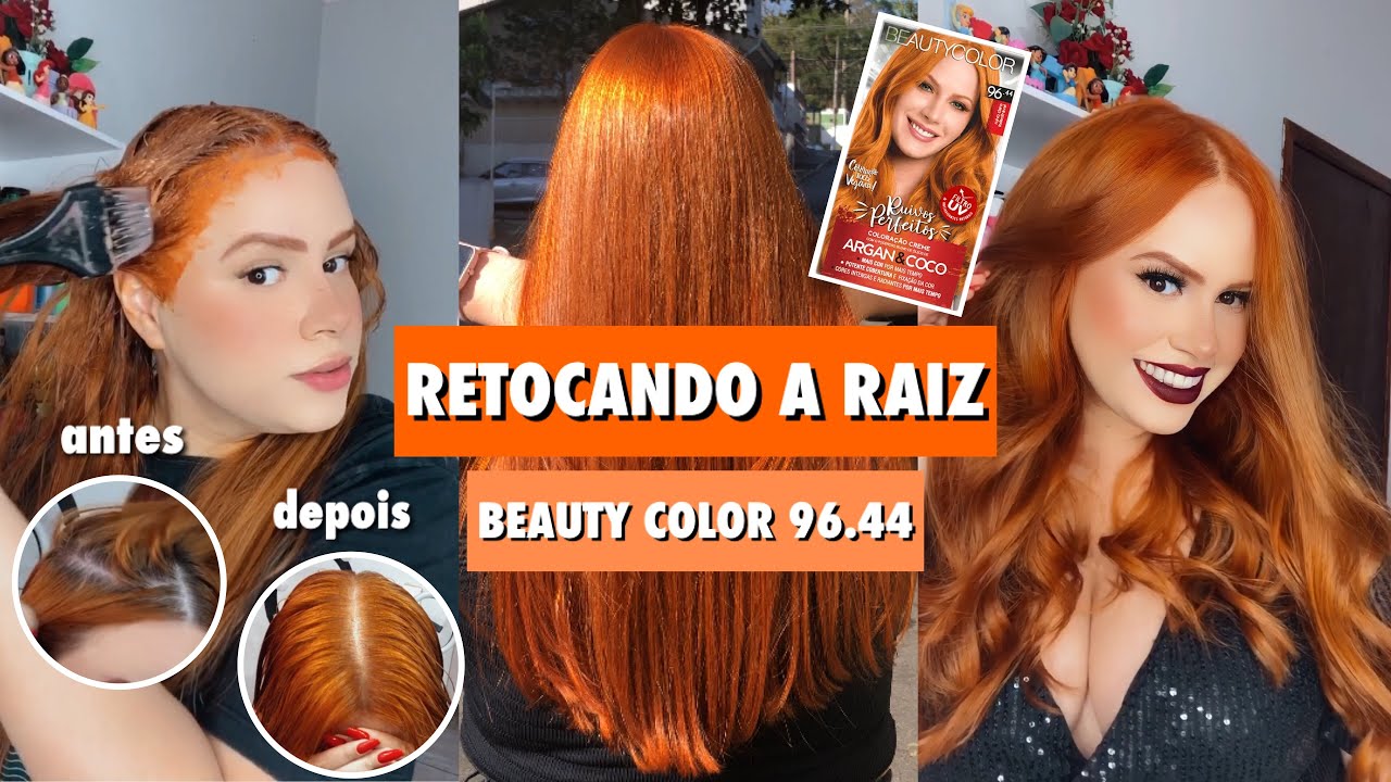 RETOCANDO A RAIZ COM BEAUTY COLOR 96.44 | ruivo laranjinha perfeito
