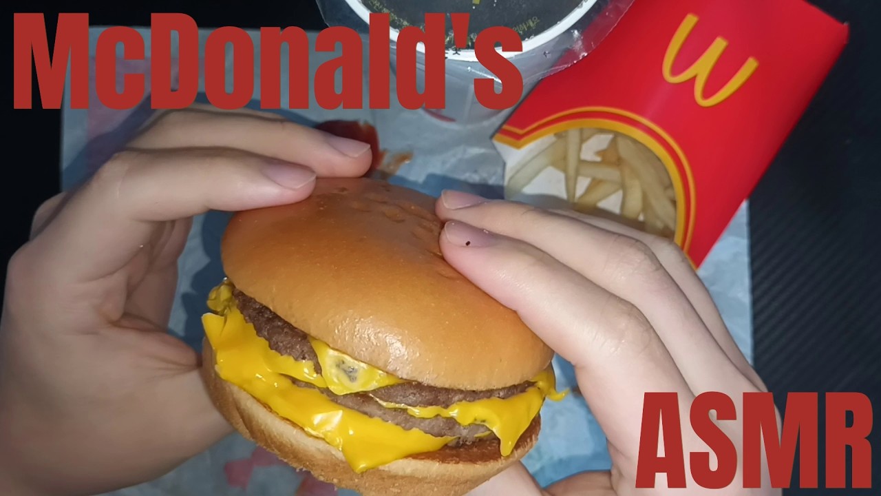 ASMR McDonald's Eating Sounds, Mukbang (No Talking🤫)