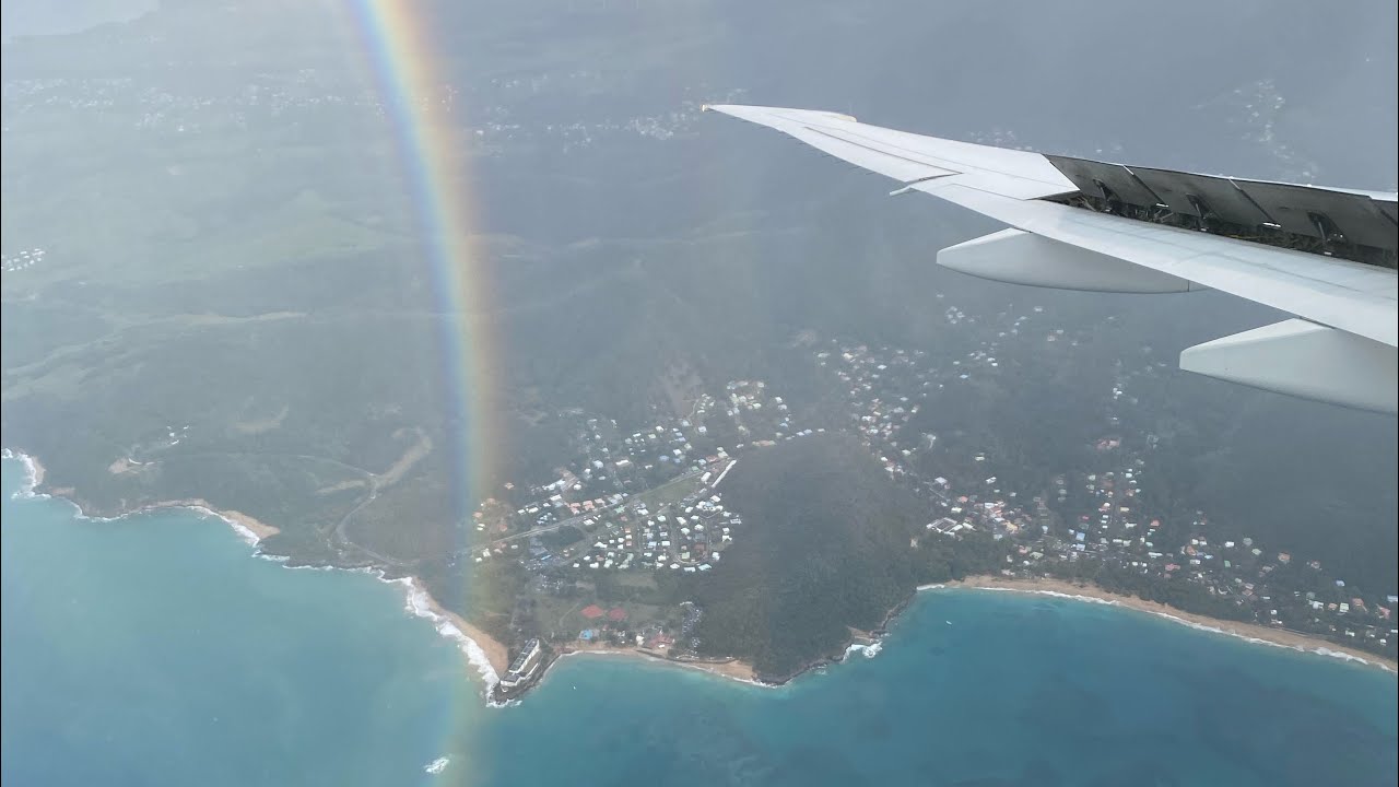-Atterrissage Pointe-à-Pitre Boeing 777-300ER Guadeloupe HD 🇫🇷.
