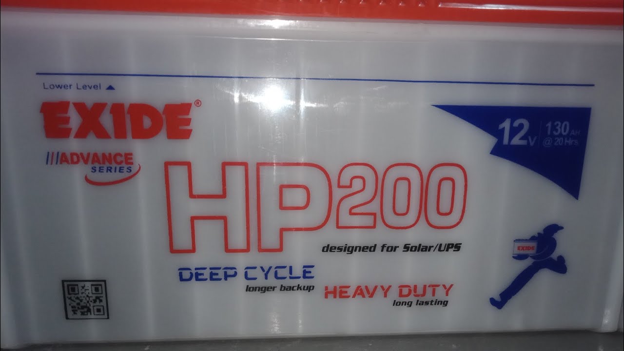 Exide Hp200 Deep cycle longer backup heavy duty Designed for solar/ups 12V/130AH.@AKBatteryCenter