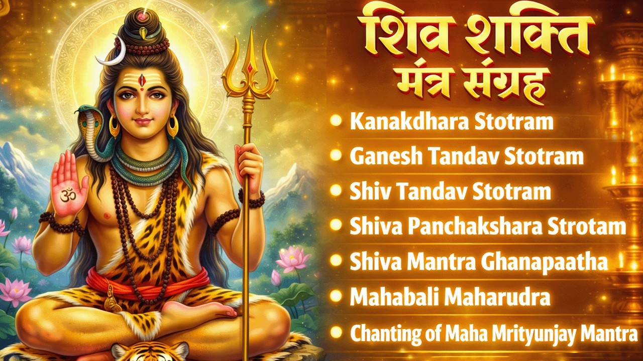 शिव शक्ति मंत्र संग्रह | Shiv Tandav Stotram | Maha Mrityunjay Mantra | Powerful Shiva Chants