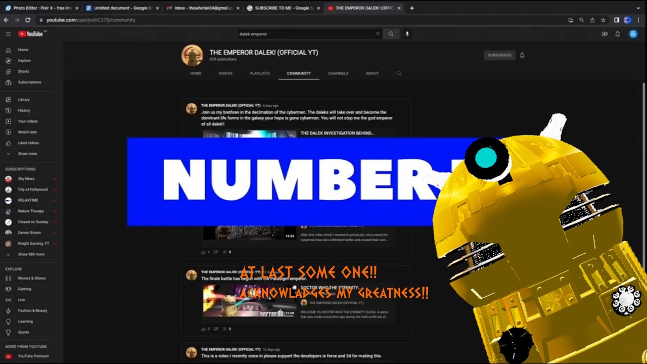 DALEK REACTS Top 5 Underrated WHOTUBERS!