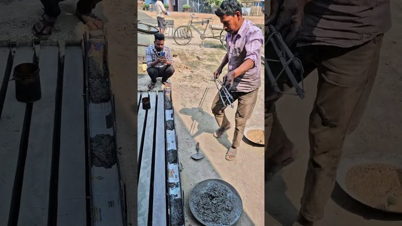 Cement Pillar Making Process 🏗️ Step-by-Step Concrete Pole Construction