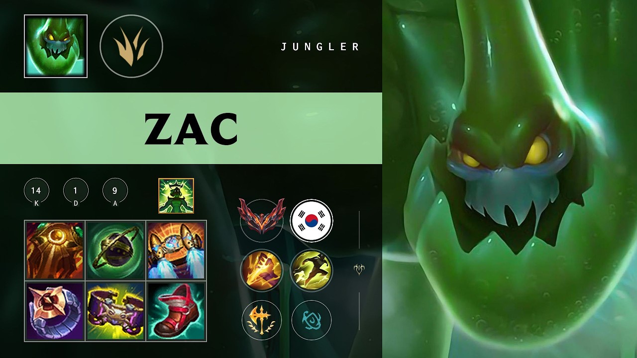 Zac Jungle vs Fiddlesticks - KR Grandmaster Patch 26.10