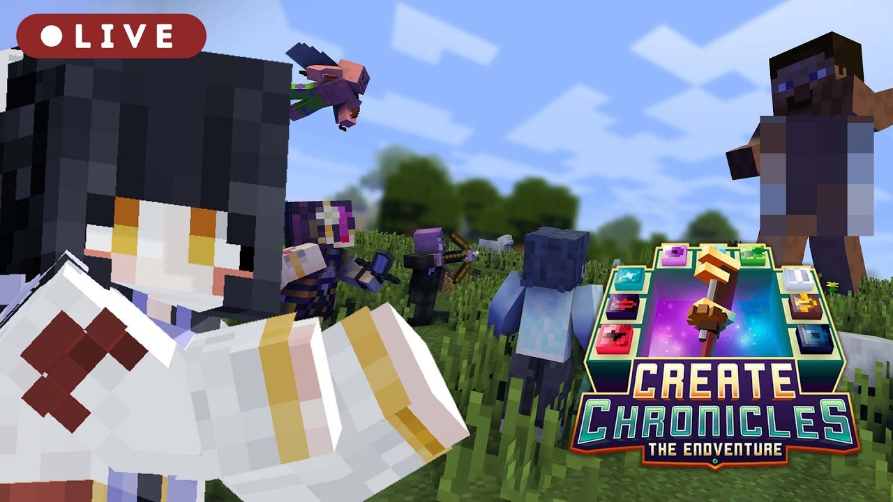 【MINECRAFT】CREATE CHRONICLES : THE ENDVENTURE || DAY 4 NYARI KAYUU PUTIHH , dan ngejer jam tayang