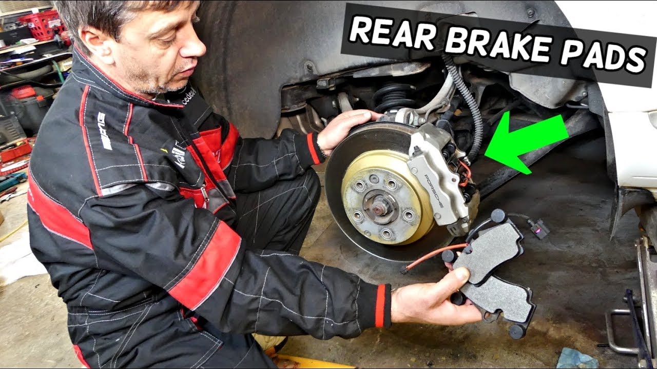 HOW TO REPLACE REAR BRAKE PADS AND SENSORS ON PORSCHE CAYENNE AUDI Q7 VW TOUAREG
