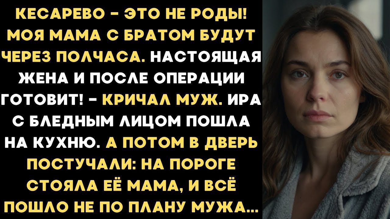 Муж заставил жену после кесарева готовить для гостей, но неожиданно вошла тёща, и все остолбенели