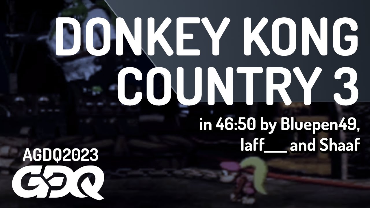 Donkey Kong Country 3 by Bluepen49, laff____ and Shaaf in 46:50 - Awesome Games Done Quick 2023