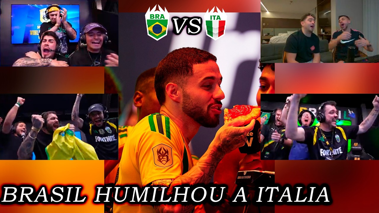 REAÇÃO DOS STREAMERS A GOLEADA HISTORICA DO BRASIL EM CIMA DA ITALIA NA KINGS WORLDS CUP NATIONS!!!