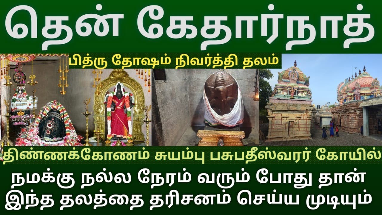 திண்ணக்கோணம் சுயம்பு பசுபதீஸ்வரர் கோயில் | தென் கேதார்நாத் | பித்ரு தோஷம நிவர்த்தி தலம்