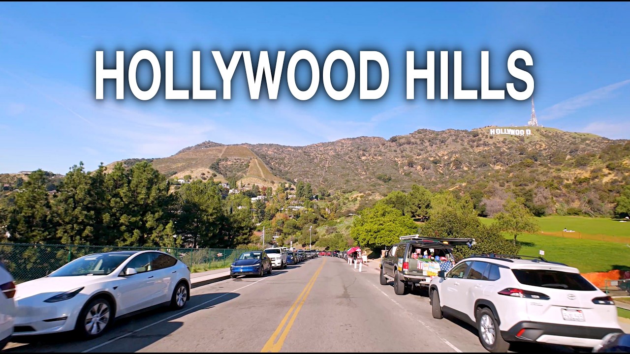 Hollywood Hills Secret Roads Drive to Mount Olympus | Scenic LA Views 4K 60fps