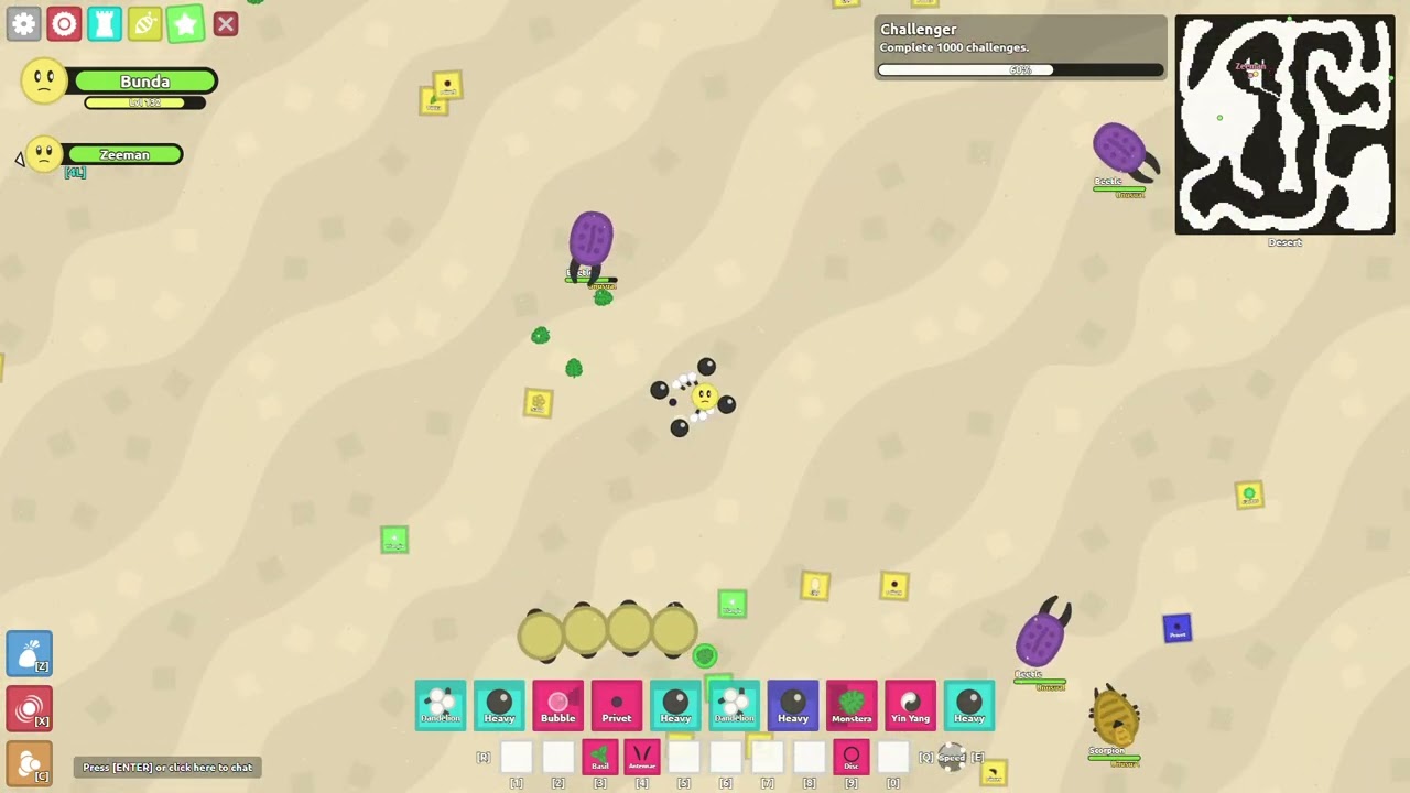 Drifting in desert with Zeeman with go-karts next to pyramids || florr.io