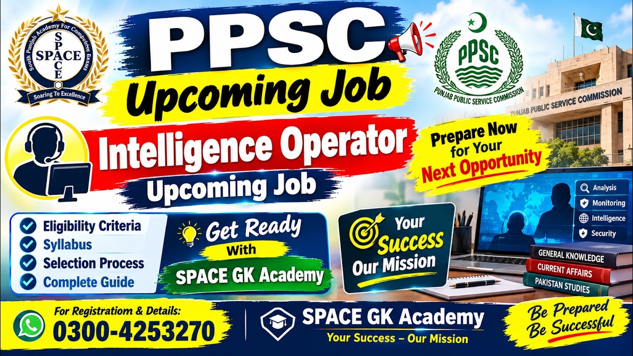 Intelligence Operator Upcoming Jobs 2026 | PPSC Past Papers | Audit Assistant & Senior Auditor