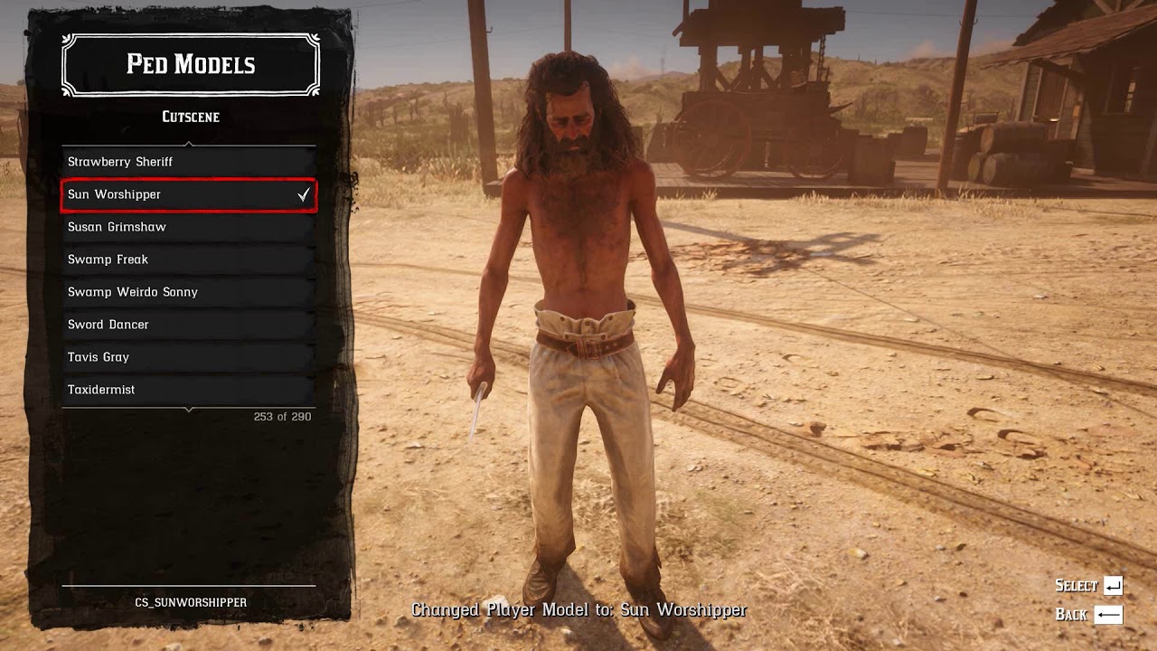 RDR2 Trainer Mod | Characters change | Player Switch | Ped Models